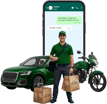 Urgent purchase and delivery service in Dubai by Taskerz for store to door delivery