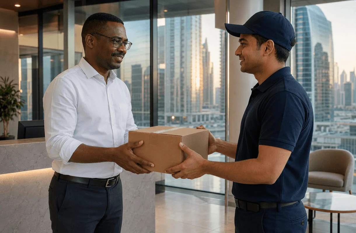 Taskerz Collected a Missed Courier Parcel from a Business Bay Hub